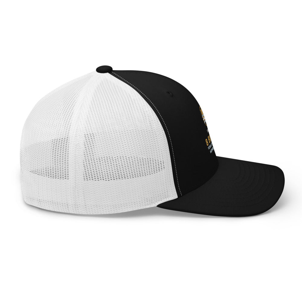 Full Story Retro Trucker (Black/White Mesh)